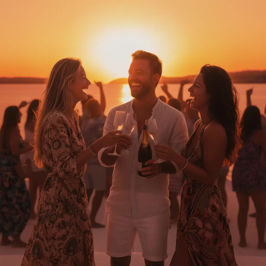Oceanbeat Ibiza sunset boat party